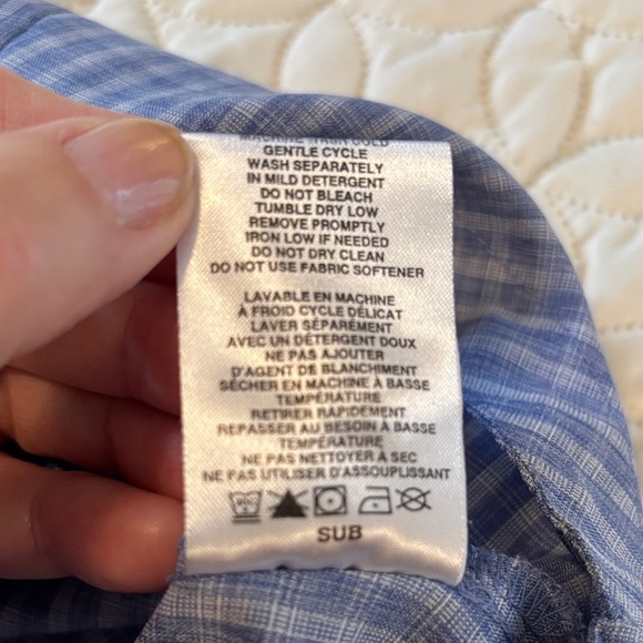 Columbia Women's Blue Checkered Button Down Shirt Trail Hiking Fishing Walking - Picture 8 of 12